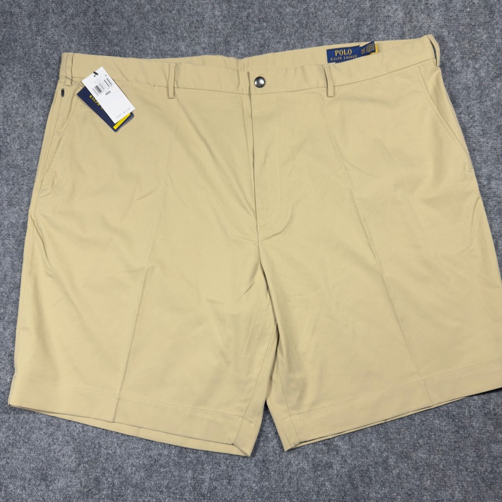 Polo Ralph Lauren Performance Khaki Shorts Big Tall Size 46B Flat Front